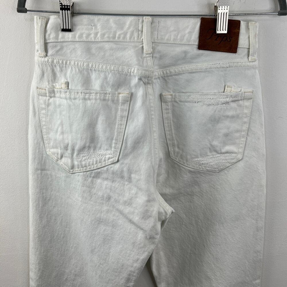 PRPS White C10 Relaxed Boyfriend Straight Leg Crop Jean 100% Cotton High Rise 27 - Picture 6 of 11